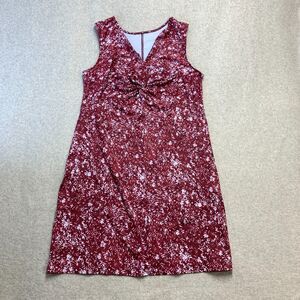 Eddie Bauer Travex Dress Womens XL Purple Twist Stretch Comfort Athletic Cruise